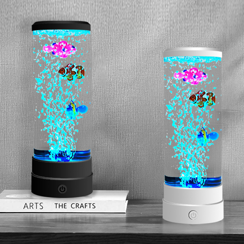 Baby Products Decoration - Symulowany LED-owy, wielokolorowy, bańkowy akwarium z