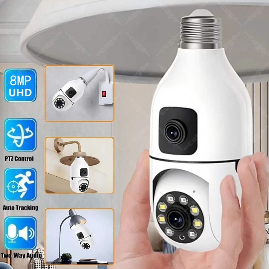 Baby Products Video - Kamera bezpieczeństwa z żarówką E27, 8MP