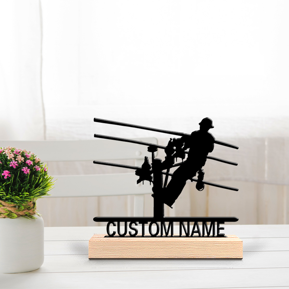 Baby Products Decoration - 1 szt. Stylowa, personalizowana, metalowa statuetka